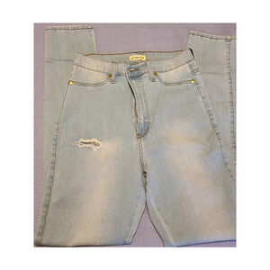 Denim 4 US Tapered Jeans Women's Size 13 Denim Cotton Blend Distressed (AA6)